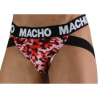 Macho - Jockstrap Militar Rojo MX28MR para Hombres