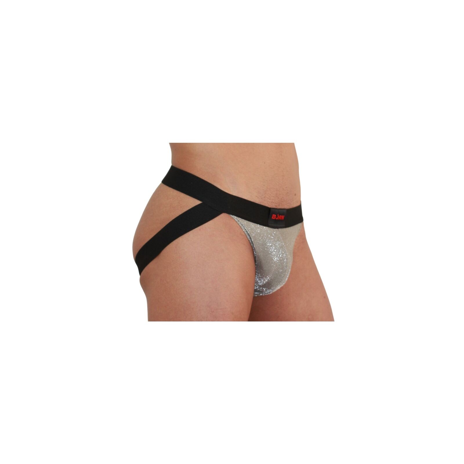 BURN Jockstrap Brillante Beige Negro