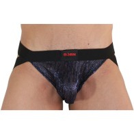 Buy 006 Shiny Jockstrap Blue/Black S Online