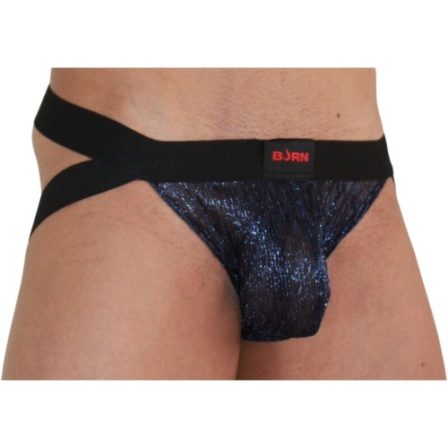 Buy 006 Shiny Jockstrap Blue/Black S Online