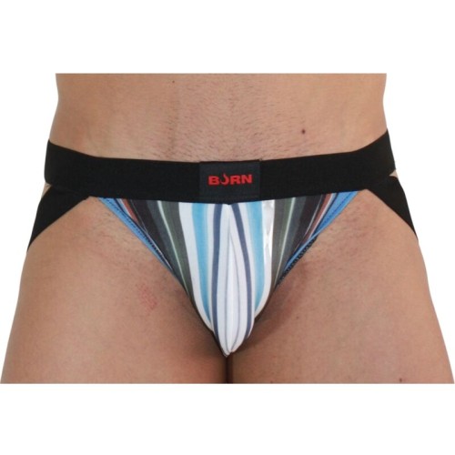 BURN 009 Multicolor/Black Jockstrap for Bold Style