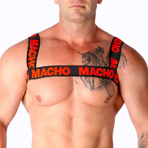 Macho Double Elastic Harness Red