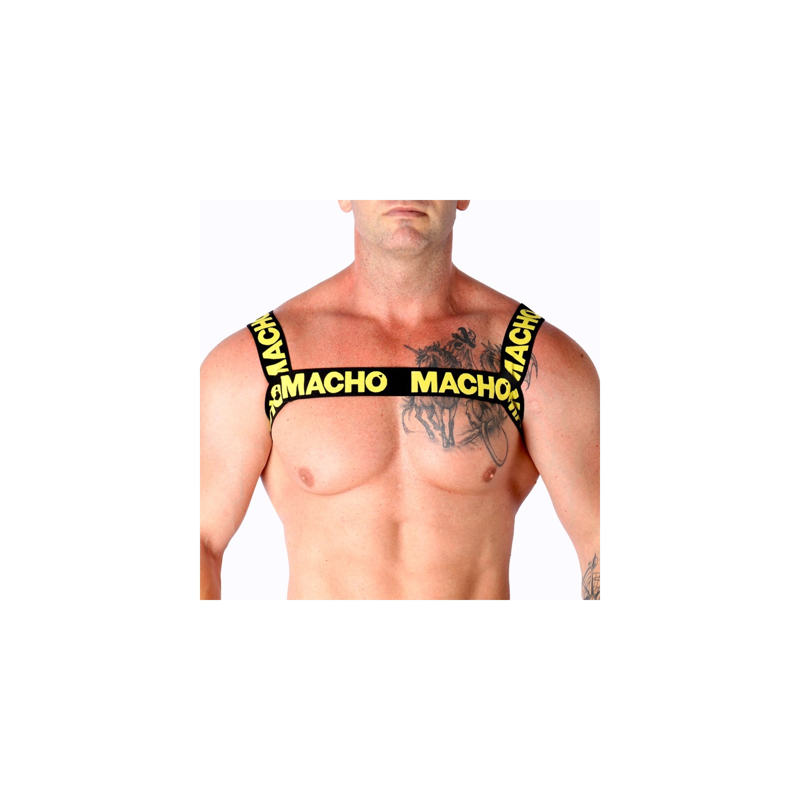 Macho Double Strap Adjustable Harness Yellow