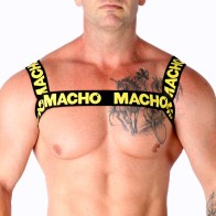 Macho Double Strap Adjustable Harness Yellow