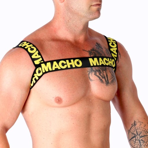 Macho Double Strap Adjustable Harness Yellow