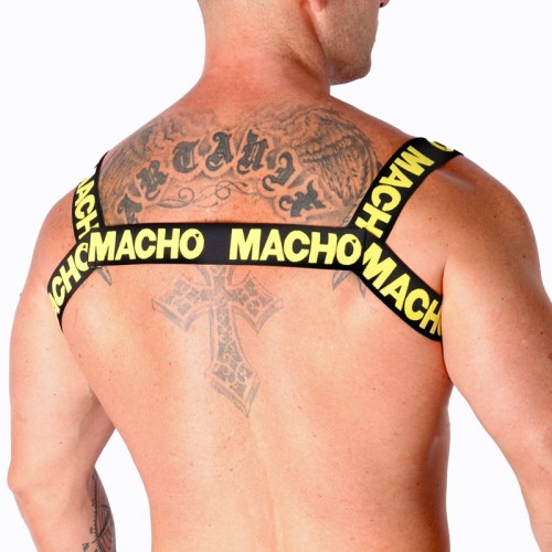 Macho Double Strap Adjustable Harness Yellow