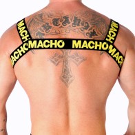 Macho Double Strap Adjustable Harness Yellow