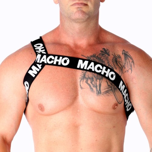 Macho White Roman Harness S/M - Stylish and Comfortable