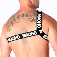 Macho White Roman Harness S/M - Stylish and Comfortable