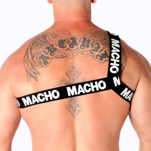 Macho White Roman Harness S/M - Stylish and Comfortable