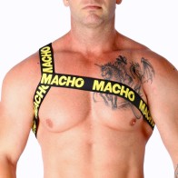 Macho Elastic Roman Harness Yellow S/M for Versatile Style