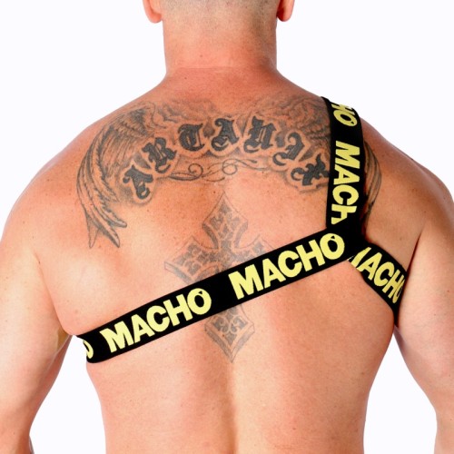 Macho Arnés Romano Amarillo S/M Para Estilo Versátil