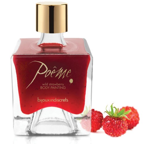 Bijoux Poeme Edible Body Paint Strawberry Wild 50g