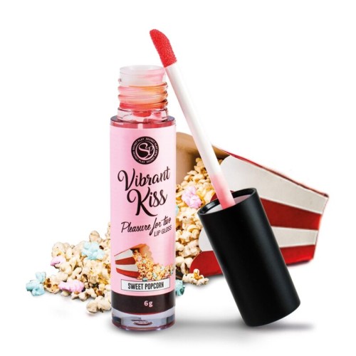 Gloss Labial Vibrant Kiss de Secretplay - Sabor Palomitas Dulces