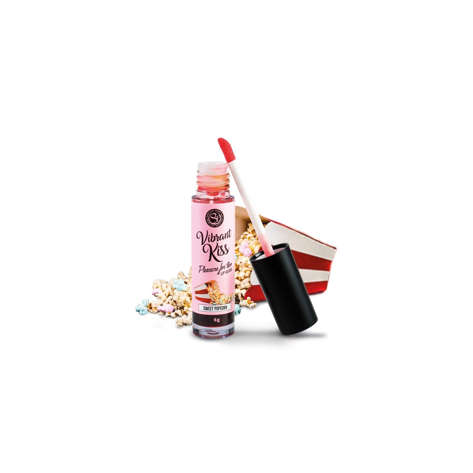 Gloss Labial Vibrant Kiss de Secretplay - Sabor Palomitas Dulces