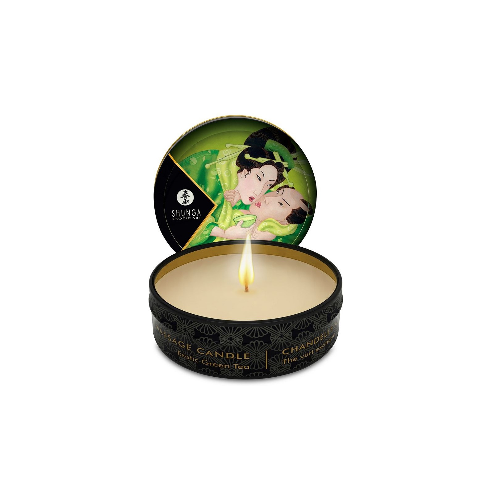 Shunga Mini Caress By Candlelight Green Tea Massage Candle 30ml