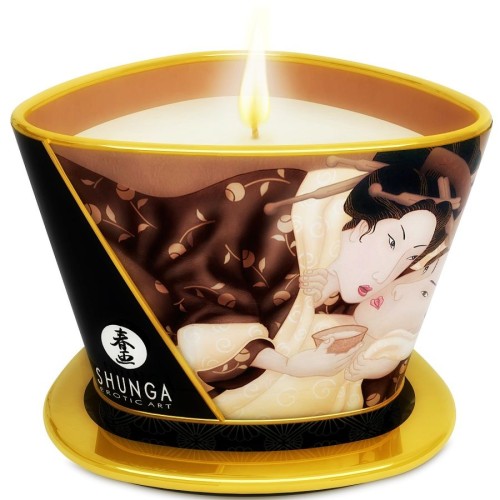 Shunga Mini Caress Massage Candle Chocolate