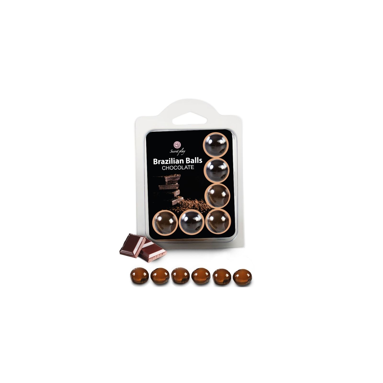 Secretplay Set of 6 Chocolate Brazilian Balls