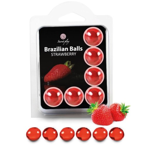 Secretplay 6 Brazilian Balls Strawberry Flavor