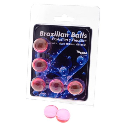 Gel Excitante de Efecto Frío Brazilian Balls 5 Bolas