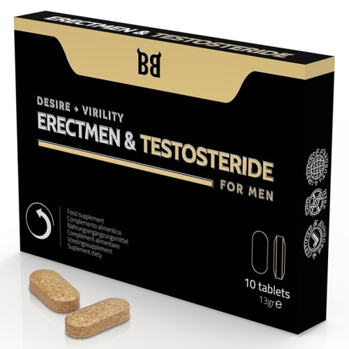 Erectmen & Testosteride Potencia Y Testosterona Para Hombre 10 Cápsulas