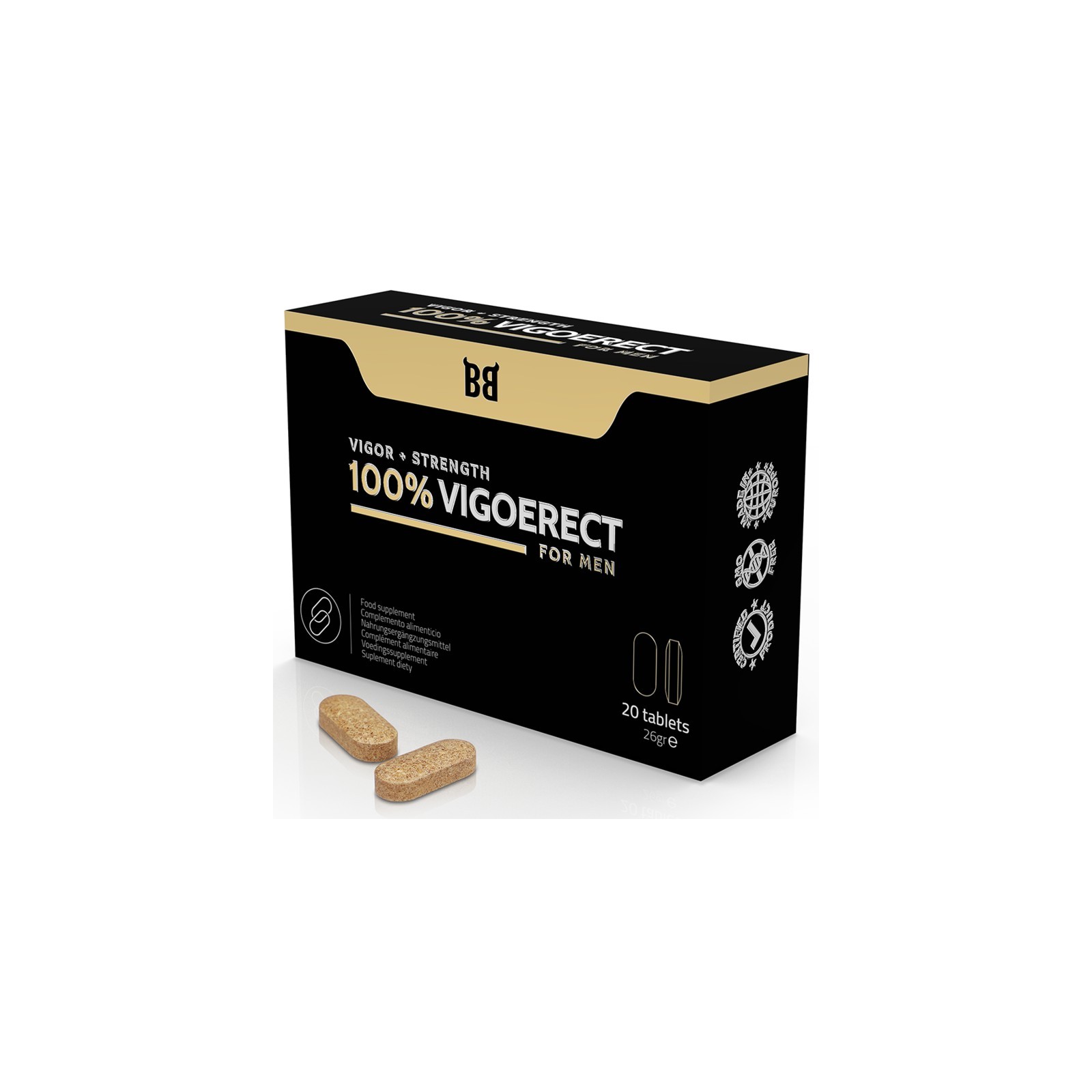 100% Vigoerect Male Enhancer - 20 Capsules