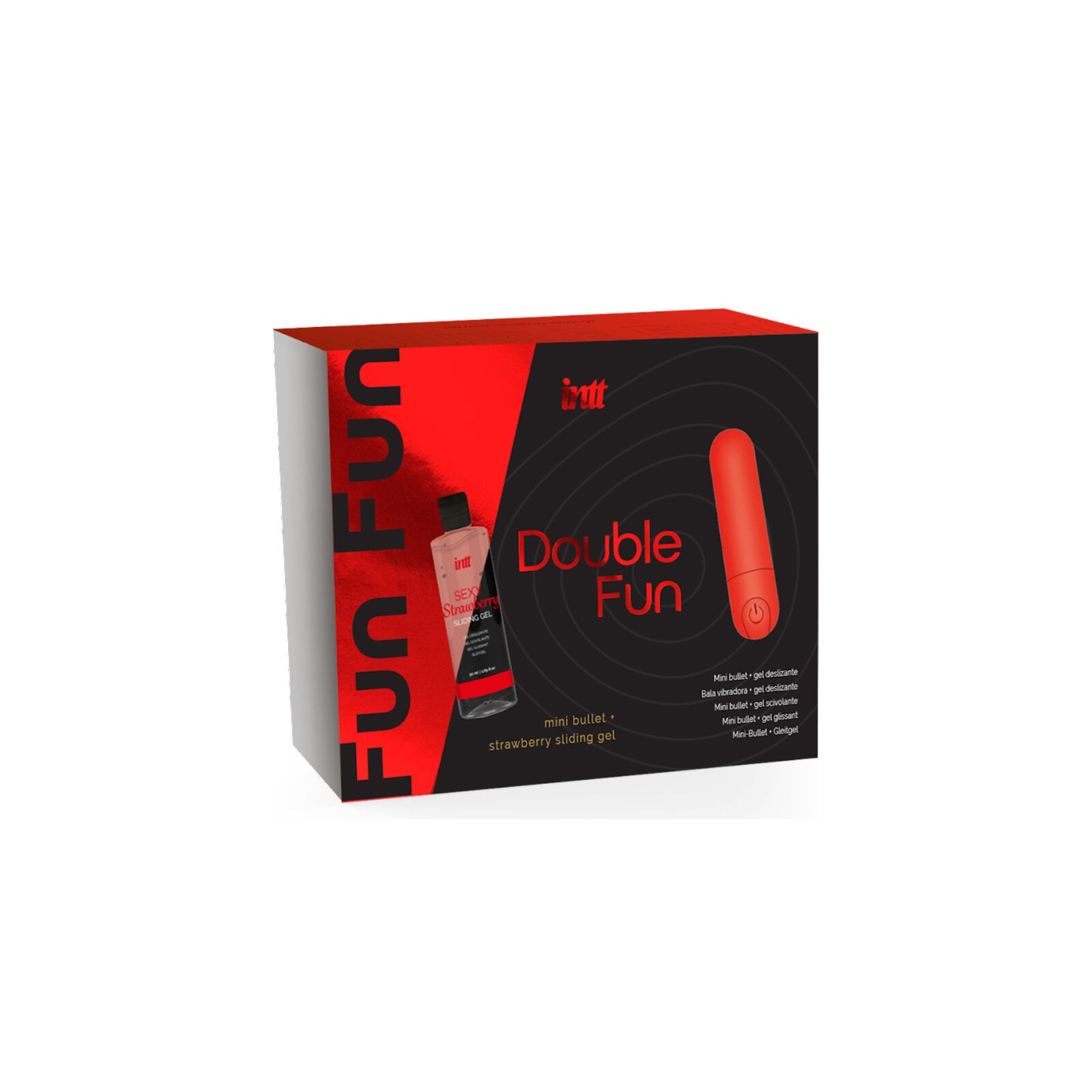 Double Fun Kit Vibrator Bullet Strawberry Massage Gel