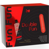 Double Fun Kit Vibrator Bullet Strawberry Massage Gel