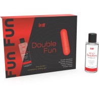 Double Fun Kit Vibrator Bullet Strawberry Massage Gel