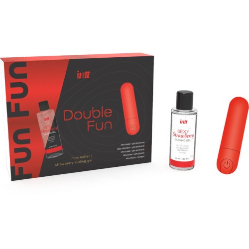 Double Fun Kit Vibrator Bullet Strawberry Massage Gel