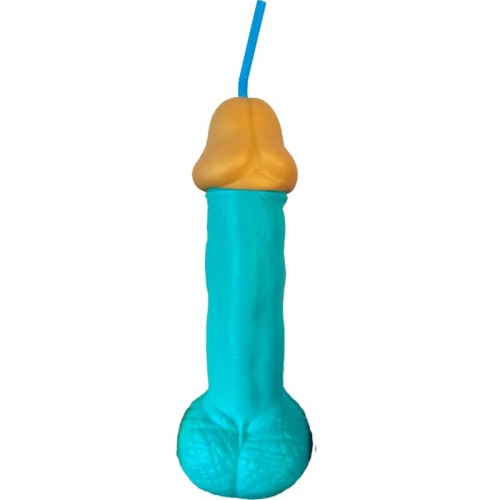 Vaso Pene Plástico Azul para Fiestas