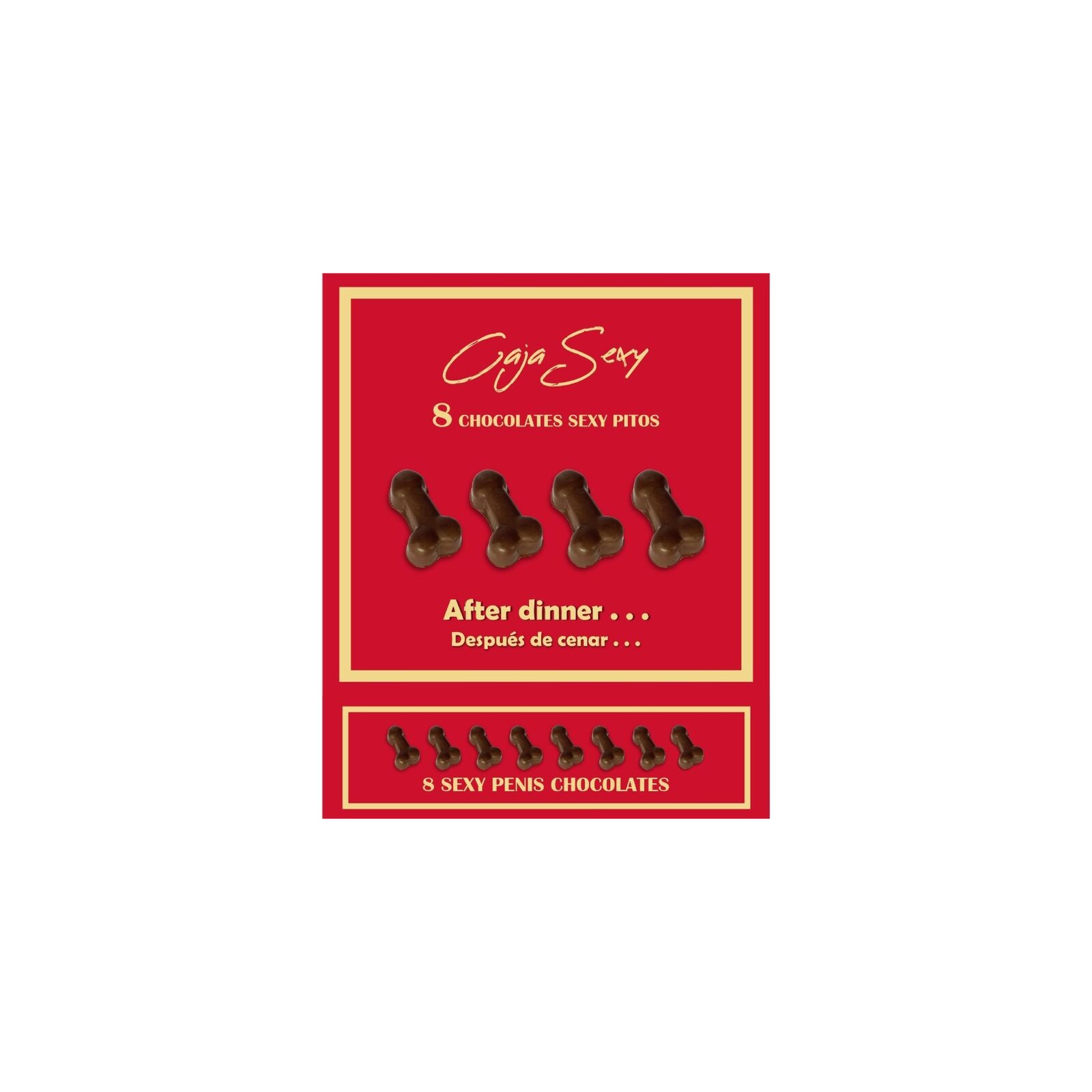 Caja 8 Chocolatinas Forma Pene