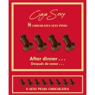 Box of 8 Penis-Shaped Chocolates