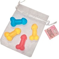 Set de 4 Mini Jabones Perfumados Forma Pene para Diversión en la Fiesta