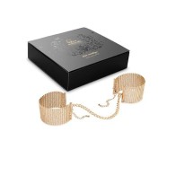 Bijoux Metallique Golden Mesh Handcuffs - Seductive Luxury