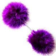 Secretplay Marabou Handcuffs Lilac - Sensual Accessory