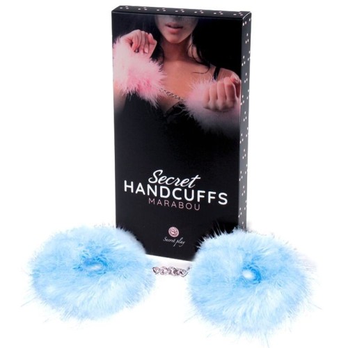 Secretplay Blue Marabou Handcuffs for Seduction