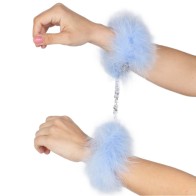 Secretplay Blue Marabou Handcuffs for Seduction