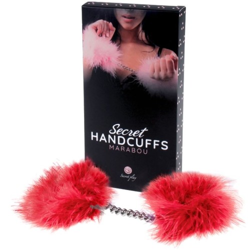 Secretplay Marabou Handcuffs Red