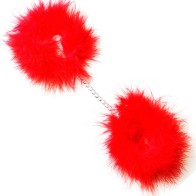 Secretplay Marabou Handcuffs Red