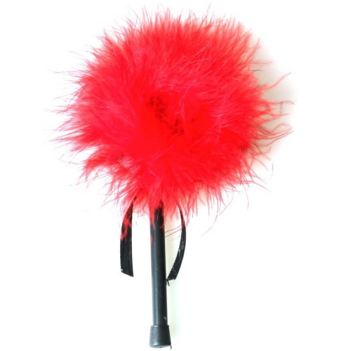 Red Marabou Feather Duster for Sensual Play