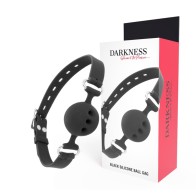 Darkness Breathable Silicone Gag Black - Exciting Play