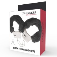 Darkness - Esposas Metal Forradas Negro - Diversión de Bondage