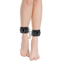 Darkness Adjustable Leather Cuffs with Lock Black