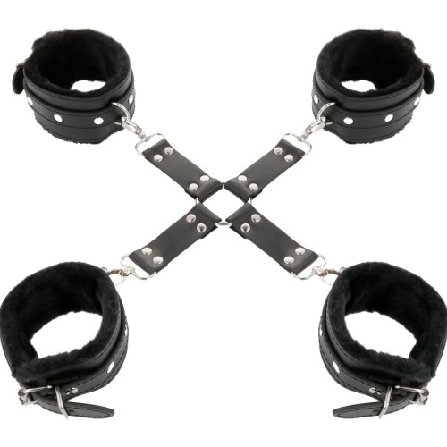 Darkness Leather Hand and Foot Cuffs - BDSM Acessory