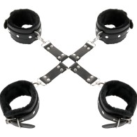 Darkness Leather Hand and Foot Cuffs - BDSM Acessory