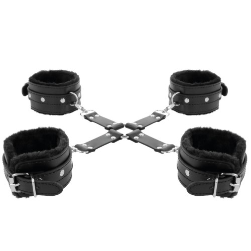 Esposas de Cuero para Pies y Manos Darkness - Accesorio BDSM