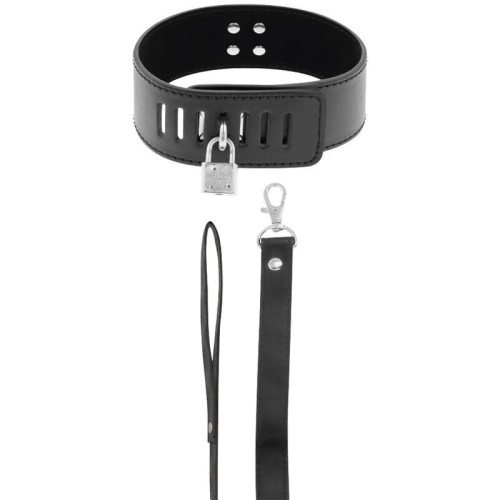 Darkness Bondage Collar with Lock - Dominate with Style