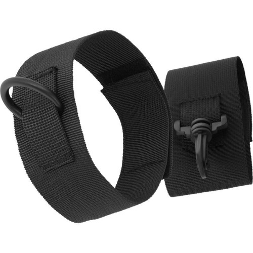 Darkness Black Nylon Ankle Cuffs - Sexy Restraints