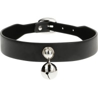 Coquette Chic Desire Vegan Leather Collar with Bell - Buy Online